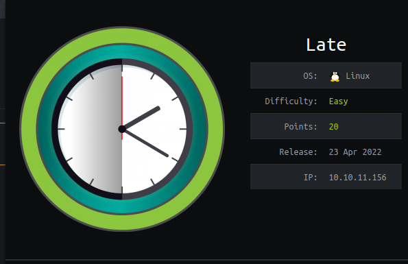 Informacion de la maquina Late