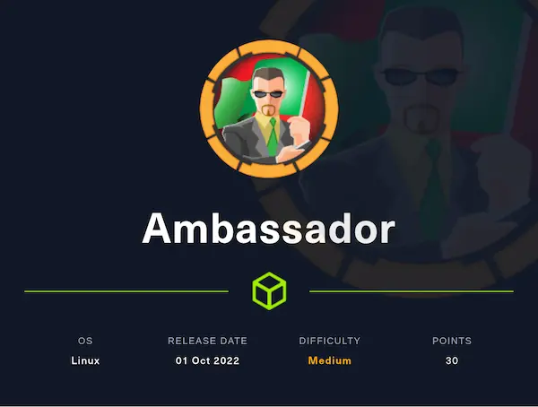Informacion de la maquina Ambassador